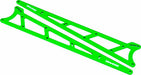 Side Plates, Wheelie Bar, Green (aluminum) (2)