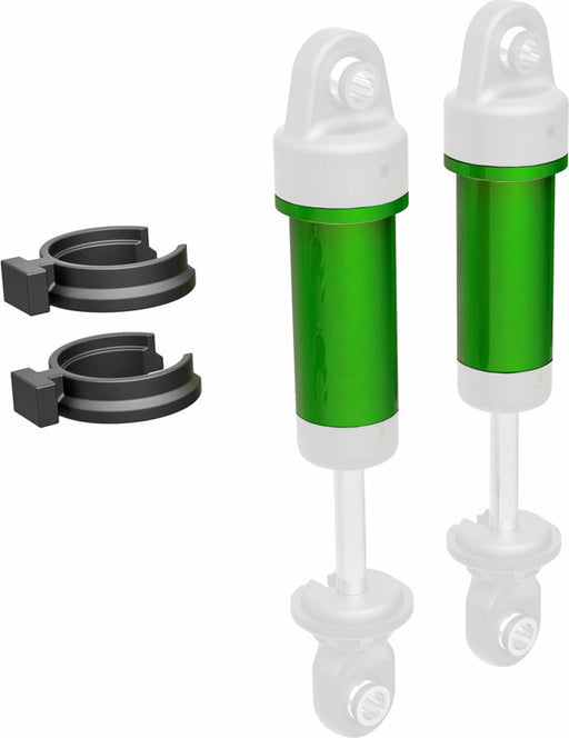 Body, Shock, 6061-T6 Aluminum (Green-Anodized) (Includes Spring Pre-Load Spacers) (2)