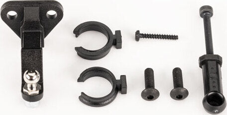 Trailer hitch (assembled)/ trailer coupler/ 3mm spring pre-load spacers (2)/ 2.5x8mm BCS (2)/ 1.6x10mm BCS (self-tapping) (1)