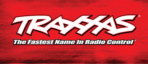 Traxxas racing banner, red & black (3x7 feet)