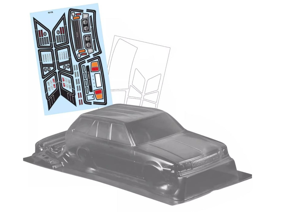 1/10 Corolla Van KE70 RC Car Polycarbonate Clear Body Shell With Sticker (257mm Wheelbase/195mm Width)