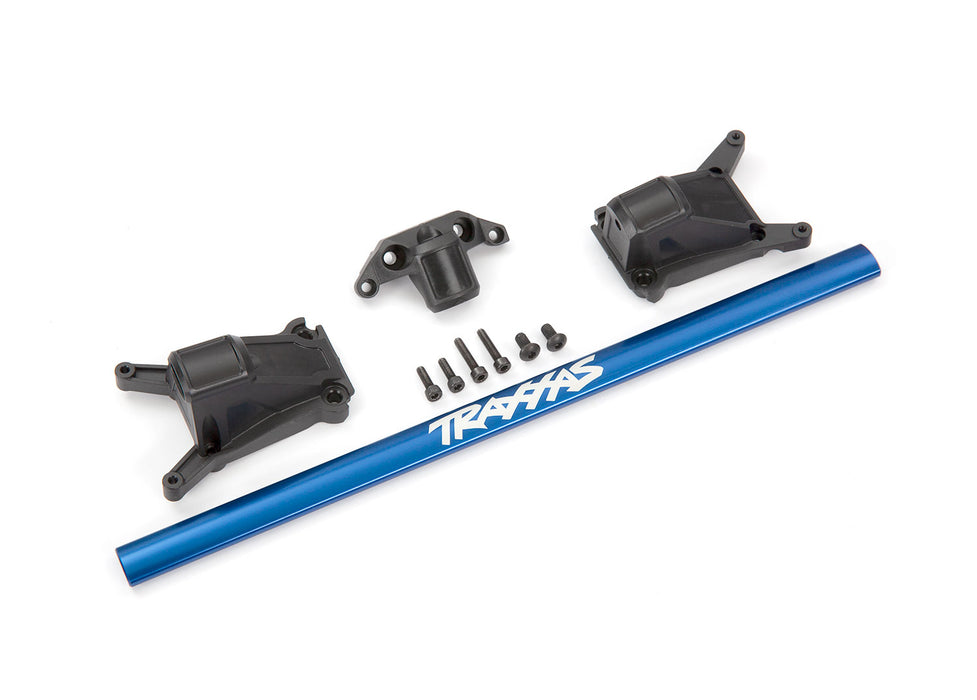 Chassis brace kit, blue (fits Rustler® 4X4 or Slash® 4X4 models equipped with Low-CG chassis)