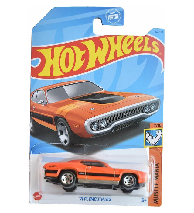 Hot Wheels '71 Plymouth GTX, Muscle Mania 7/10 [Orange] 166/250