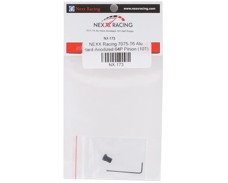 NEXX Racing Aluminum Hard Anodized 64P Pinion (10T)