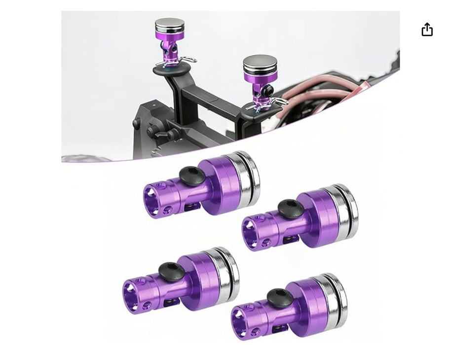 Aluminum Magnetic Body Mount Set 1:10 Drift Cars Full Post (Purple)