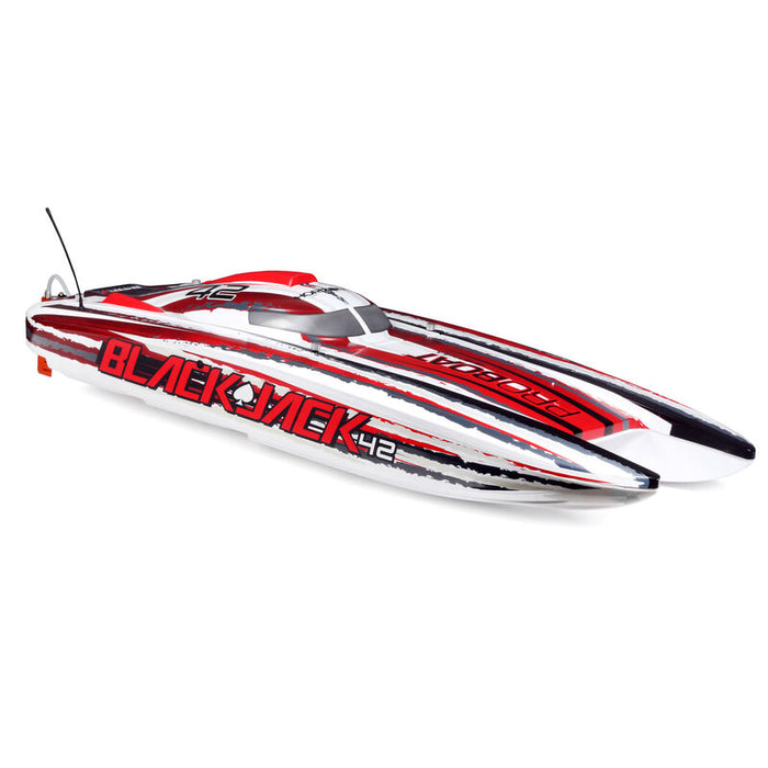 Blackjack 42" 8S Brushless Catamaran RTR: White/Red