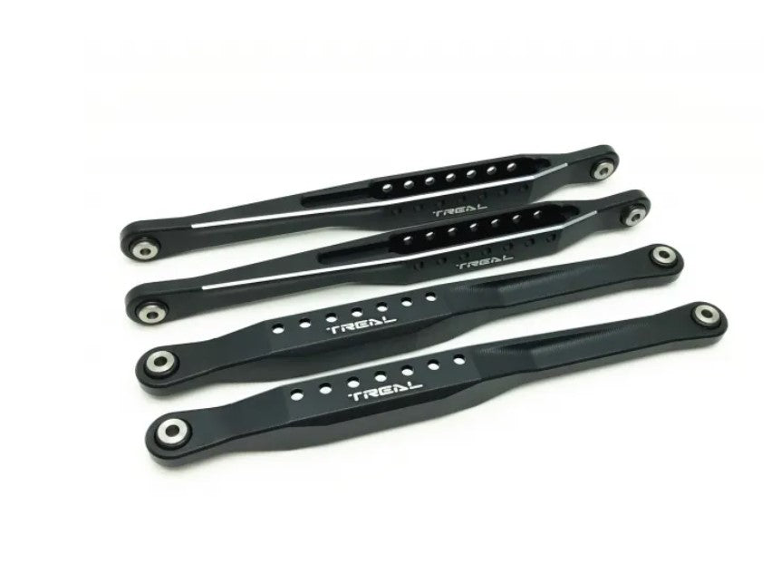 Treal Lower 4 Trailing Arms Links Set for Losi LMT (Black)