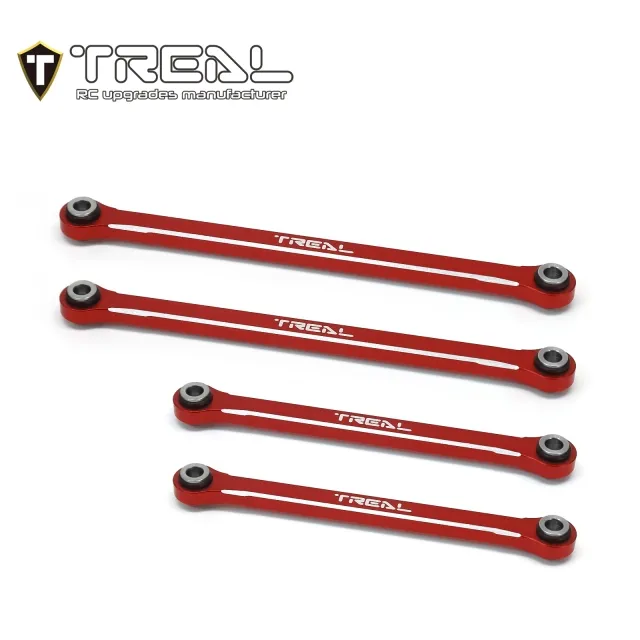 TRX4M Lower Links Set (4pcs) Aluminum 7075 Lower Chassis 4-Links (Red)