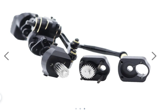 Alloy Machined Front & Rear Wide Axle Set w/ Portal for Axial SCX24 W=110mm