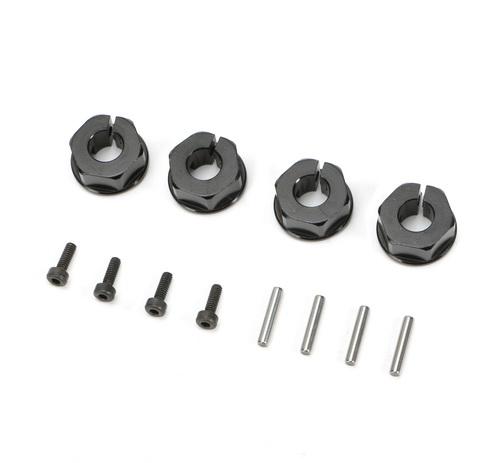 Clamp Type Wheel Hexes, 12mm (4) (Black)