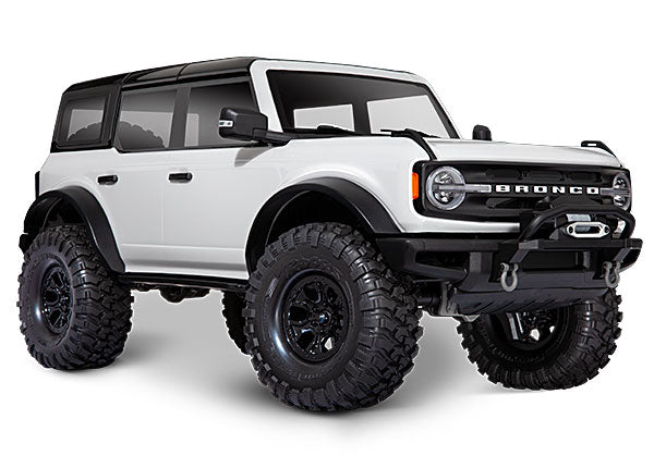 TRX-4® Scale and Trail™ Crawler with 2021 Ford Bronco Body:  4WD Electric Truck with TQi Traxxas Link™ Enabled 2.4GHz Radio System white