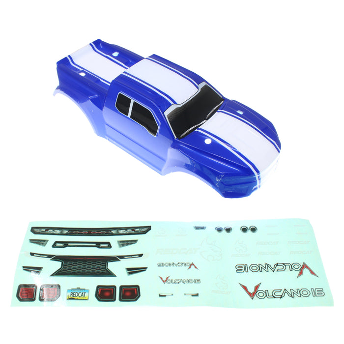Truck Body (red) 1/16th Scale Volcano+Body Decal