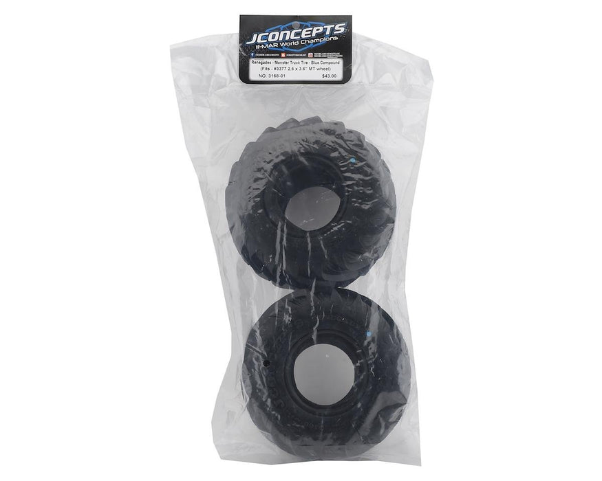 JConcepts 5.6" Renegades Monster Truck Tire w/React Foams (2) (Blue)