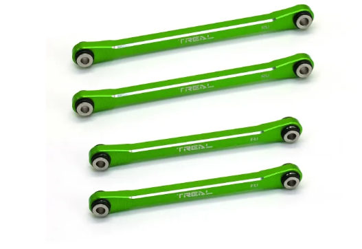 TREAL UTB18 Capra Upper Links Set (4pcs) Aluminum 7075 Upper Chassis 4-Links Upgrades Green