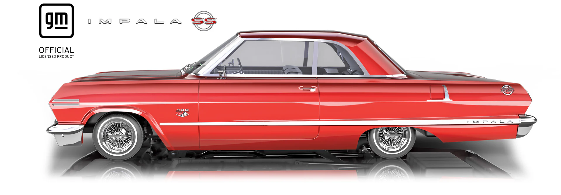 1:10 1963 Chevrolet Impala Hopping Lowrider Candy Apple Red
