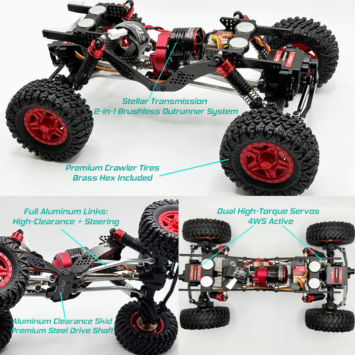 Furitek TerraX Active Pro 4WS 1/18 ARTR Mini Rock Crawler (Grey) w/2.4GHz Radio