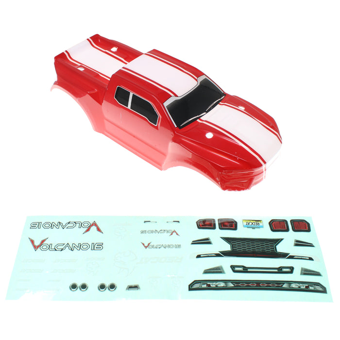 Truck Body (Red) 1/16th Scale Volcano+Body Decal