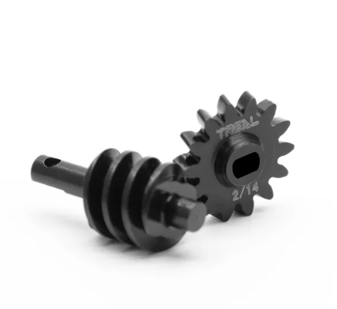 Treal Axial SCX24 Steel Gears Overdrive OD Differential Gears 2/14T