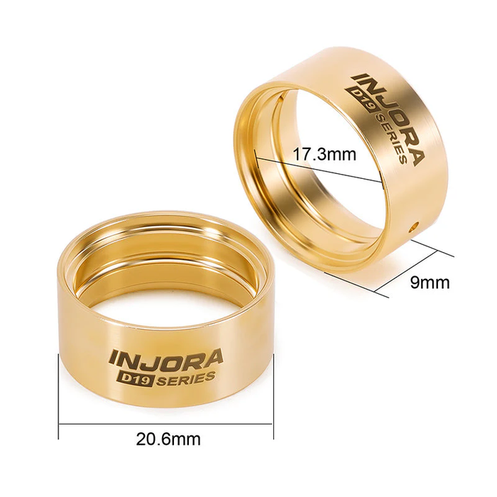 Brass Inner Clamp Rings for INJORA 0.7" D19 Wheels