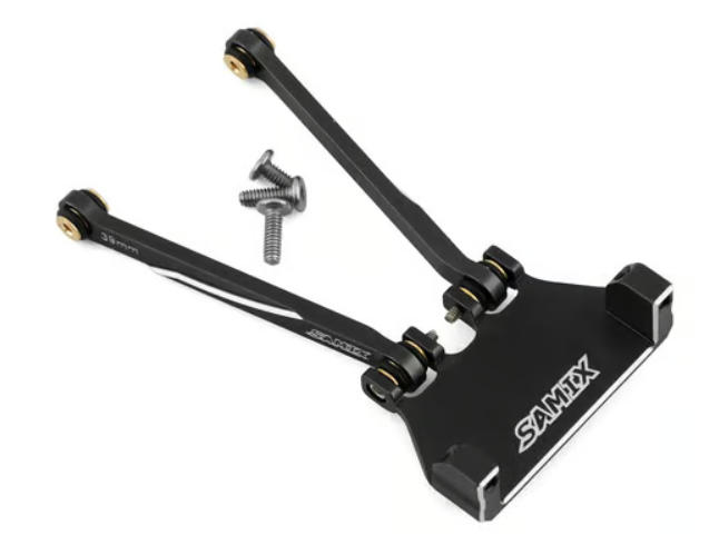 Samix SCX24 Aluminum 4-Link Servo Mount w/29.5mm Links (Black) (EcoPower/Emax)