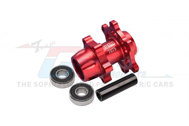 PROMOTO-MX MOTORCYCLE Aluminum 7075-T6 Front Wheel Hub Hex (Larger Inner Bearings) RED