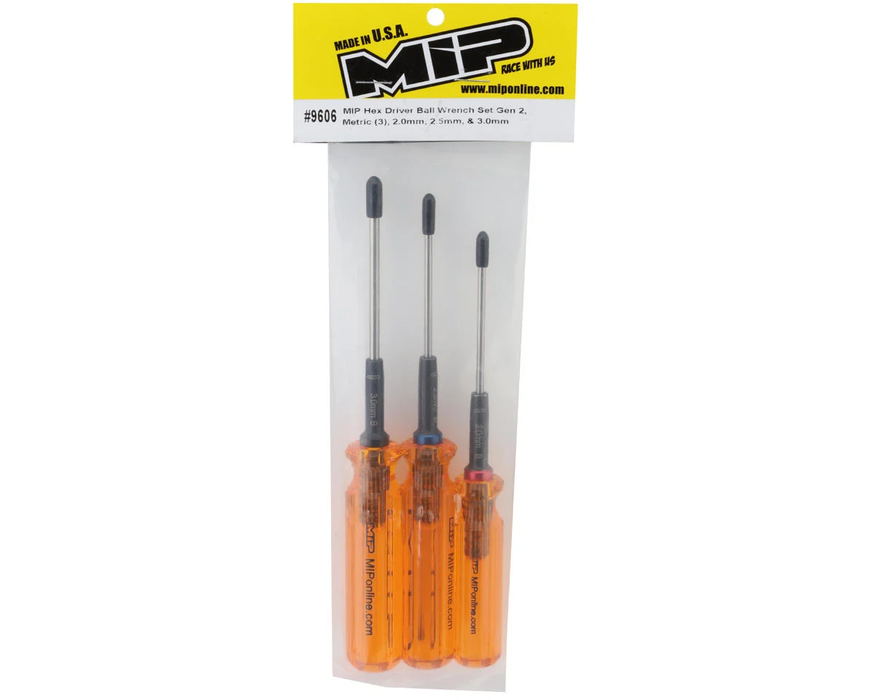 Hex Driver Ball Wrench Set, Gen 2, Metric (3), 2.0mm, 2.5mm, 3.0mm