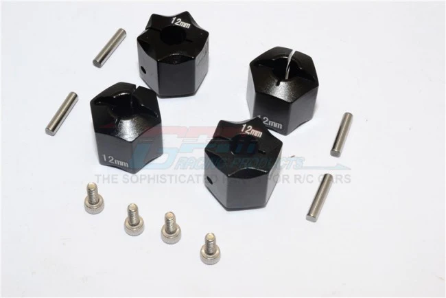 ALUMINIUM WHEEL HEX ADAPTER 12MMX12MM - 4PCS SET