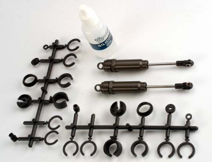 Big Bore shocks (x-long) (hard-anodized and PTFE-coated T6 aluminum)  (assembled with TiN shafts) w/o springs (2)