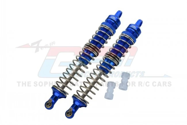 ALUMINUM FRONT/REAR ADJUSTABLE SPRING DAMPERS (130MM) BLUE LOS243013