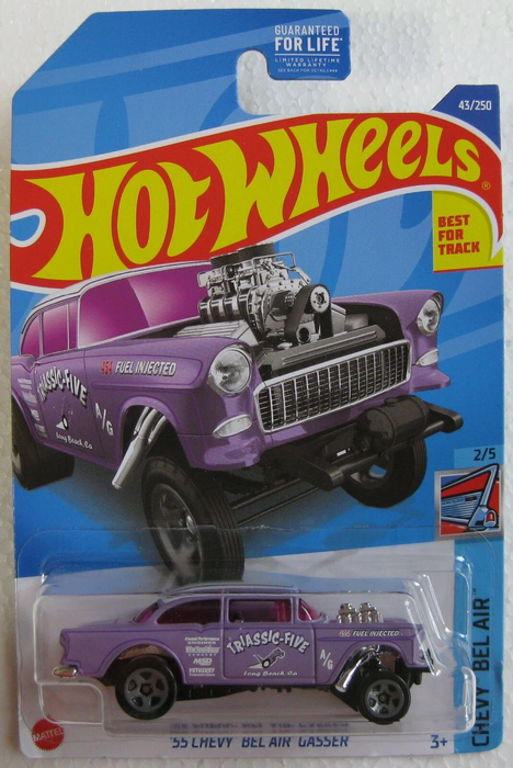 Hot Wheels 43/250 55 Chevy Bel Air Gasser 2/5 Chevy Gasser Diecast Car