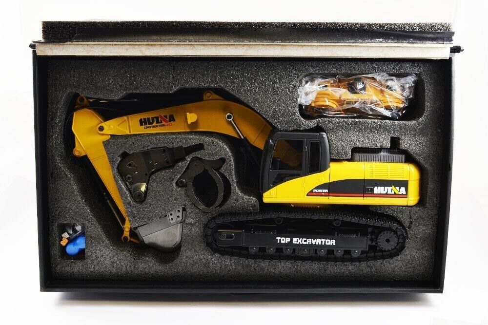 HuiNa Full Metal RC Excavator Digger V4 23Ch 2.4Ghz - All Metal 1:14 Model 1580