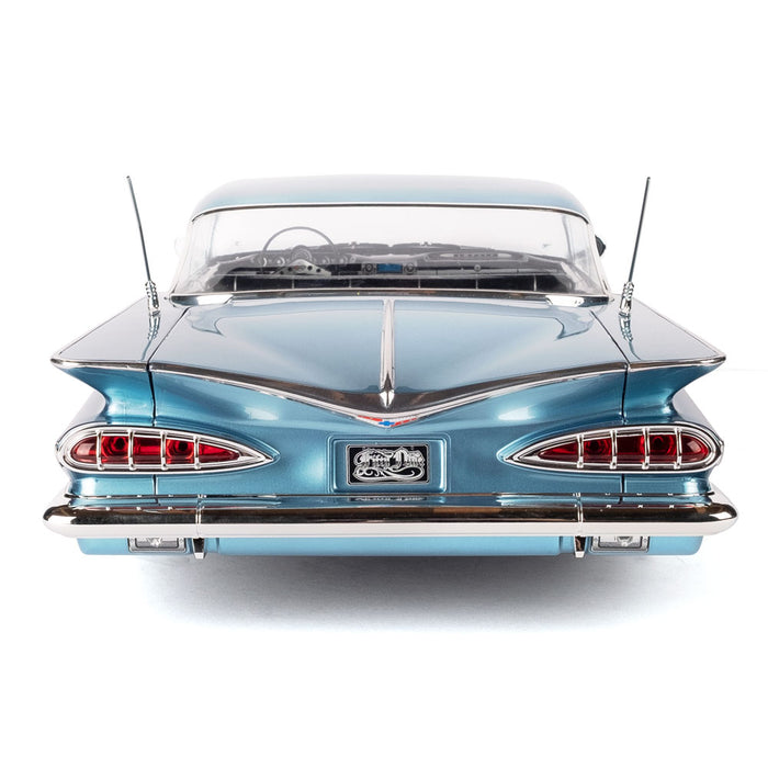 1:10 1959 CHEVROLET IMPALA HOPPING LOWRIDER BLUE