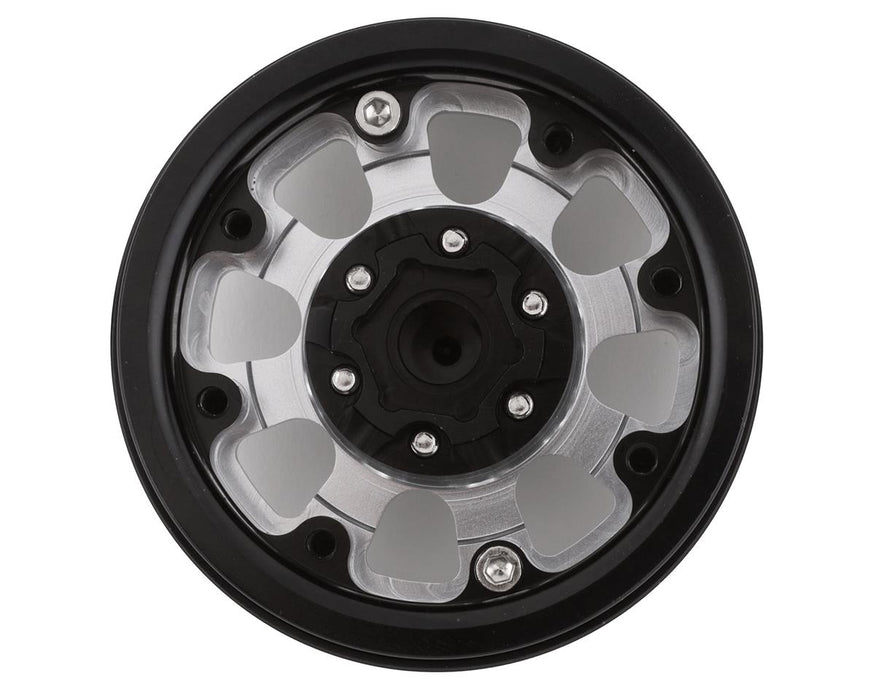Yeah Racing 1.9" Aluminum 8-Spoke Beadlock Wheels w/12mm Hex (Silver) (2)