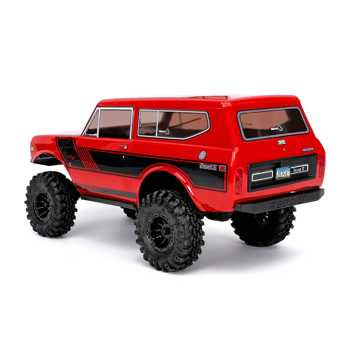 Redcat Ascent-18 International Scout II Brushless - 1/18 Scale Brushless Electric Rock Crawler-Red
