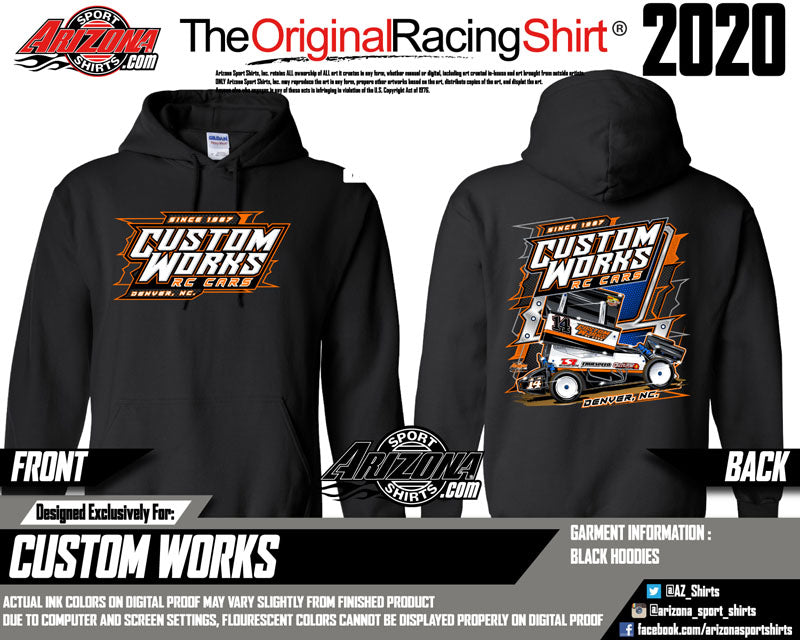 CUSTOM WORKS 2021 BLACK HOODIE (2X)