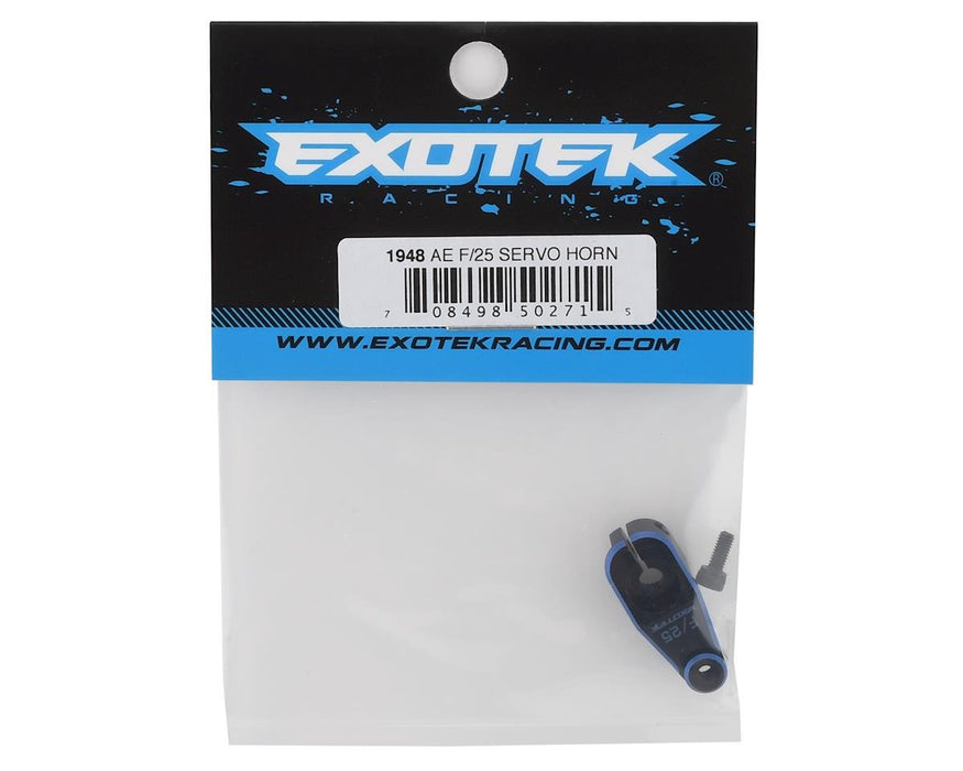 Exotek Aluminum AE HD Servo Horn (Black/Blue) (25T - Futaba/Savox/ProTek)