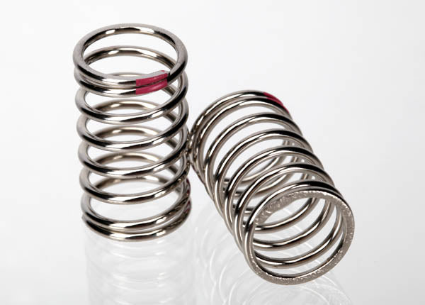 Spring, shock (nickel finish) (GTR) (2.77 rate, pink)  (1 pair)