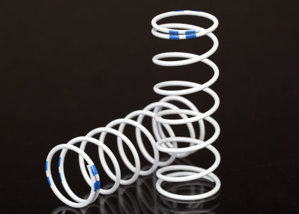 Spring, shock, white (GTR xx-long) (1.004 rate blue) (1 pair)