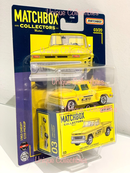 Matchbox Collectors 1963 Chevy C/10 Pickup Truck 03/20 Brand New