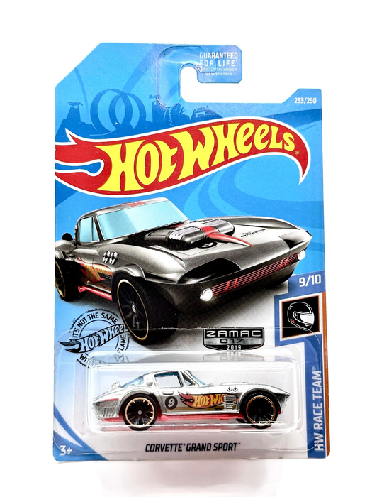 Hot Wheels US Carded 2019 HW Race Team Corvette Grand Sport #9 (FYG41-D9C0Q)