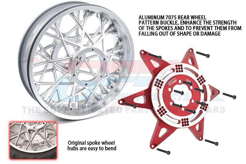 PROMOTO-MX MOTORCYCLE Aluminum 7075 Rear Wheel Pattern Buckle (BLUE) LOS46003