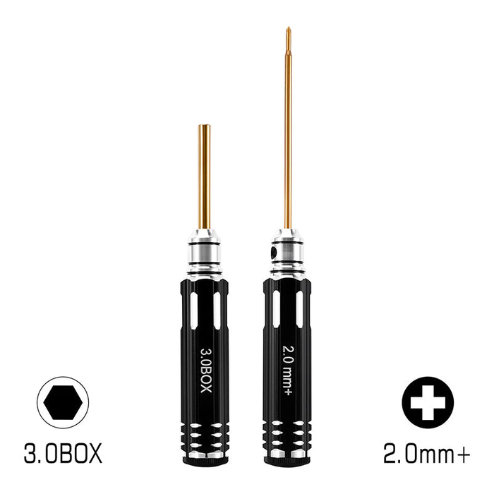 2.0mm+ Phillips Screwdriver 3.0mm Hex Nut Driver for 1/30 Axial SCX30