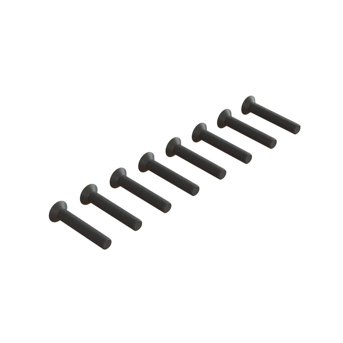 Flat Hex Head Machine Screw M3x18mm (8pcs)