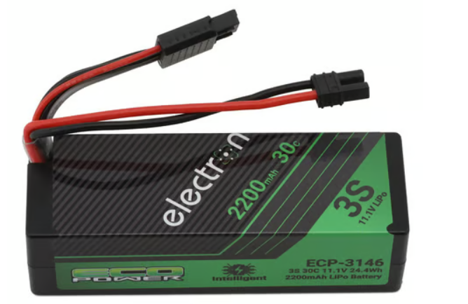 EcoPower "Electron" 3S 30C Intelligent LiPo Battery w/EC2 Plug (11.1V/2200mAh) (Losi™ Nascar/Arrma™ Grom Granite, Typhon, Mojave)