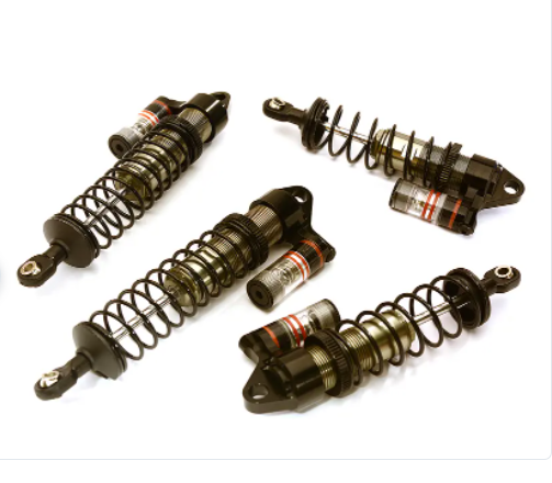Billet Machined Piggyback Shock Set (4) for Traxxas 1/10 Slash 4X4