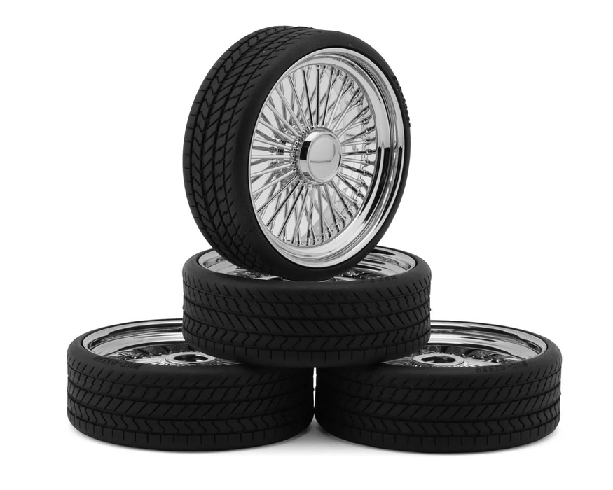 Redcat Chrome 26in Wire Wheel & Tire Set (4)