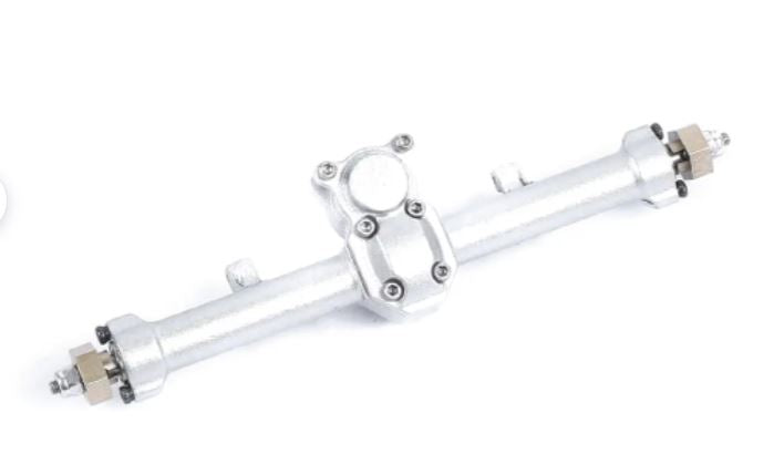 Billet Machined Alloy Complete Rear Axle for Axial 1/24 SCX24 Rock Crawler