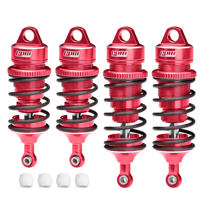 ALUMINUM 6061-T6 FRONT 78MM AND REAR 88MM ADJUSTABLE SPRING DAMPERS WITH 6MM SHAFT
